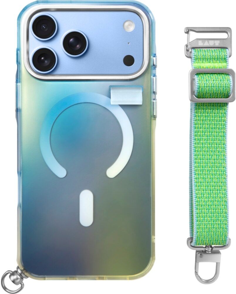 LAUT iPhone 18 Pro / 17 Pro NEON DREAM Mobil Cover med Strop - MagSafe Kompatibel - Trippy Tide