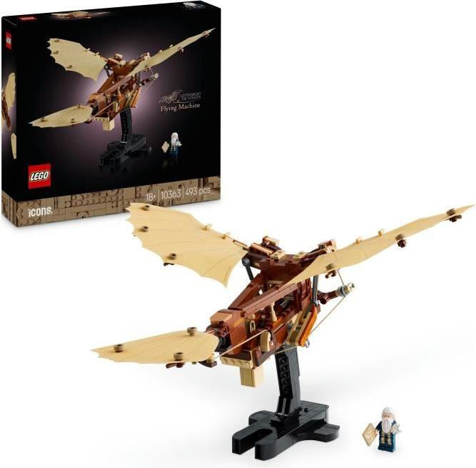 LEGO Icons 10363 De vliegende machine van Leonardo da Vinci modelbouwsset voor volwassenen met 493 onderdelen