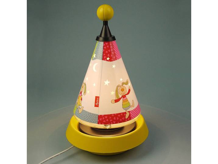 Carrousel Rainbow Rabbit tafellamp en nachtlampje, multicolor, Kinderkamer, Kunststof, Tafellamp