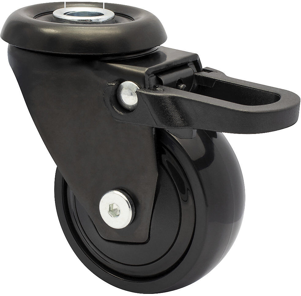 Möbel-Lenkrolle 3C-Serie mit Total-Feststeller, Radbreite 20 mm, VE 4 Stk, Ø 50 mm Wagner