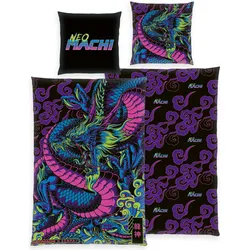 Herding, Kinderbettwäsche, Neomachi Bettwäsche 80/80+135/200 cm (200 x 135 cm, 80 x 80 cm)