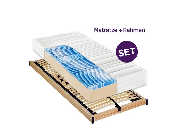 Sembella Matratzenset, Holz, 2-teilig, Birke, H2, Höhe ca. 20 cm, 90x190 cm, Made in Germany, Oeko-Tex® Standard 100, Härtegradauswahl, Bezug abnehmbar/waschbar, Tragegriffe, atmungsaktiv, schadstoffgeprüft, aktive Schulterzone, alternative Größen erhältlich, rundum abnehmbar,nicht verstellbar, erhältlich, Schlafzimmer, Matratzen Shop, Matratzensets