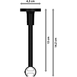 GARDINENSTANGE INNENLAUF Sonette Savio 200 cm, 1-läufig, 20 mm Ø Schwarz