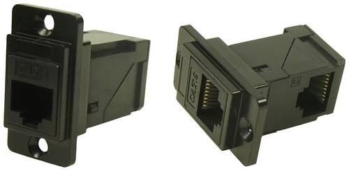 Cliff Metall Durchführungsstecker Rechtwinklig CP30752MB Adapter, Einbau Schwarz 1St.