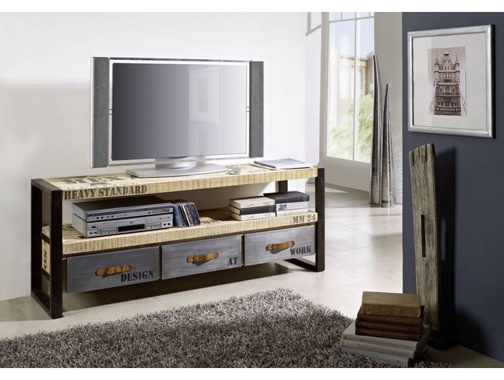 TV-Board Mango 150x40x60 natur bedruckt FACTORY #106