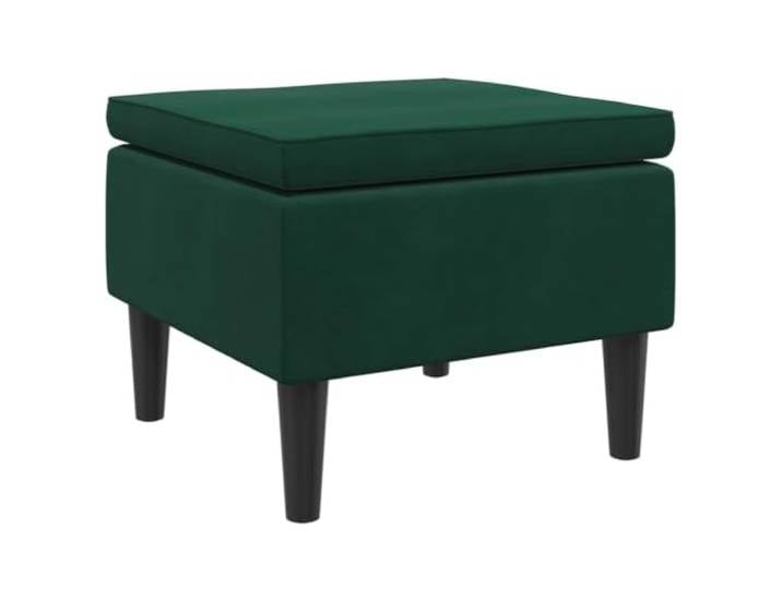 LMTYOENFG Polsterhocker Samt Dunkelgrün 52x52 cm Fußhocker Holzbeine Weicher Beistellhocker aus Samtstoff für Wohnzimmer & Schlafzimmer, mit Rundholzbeinen und kompakter Grundfläche.