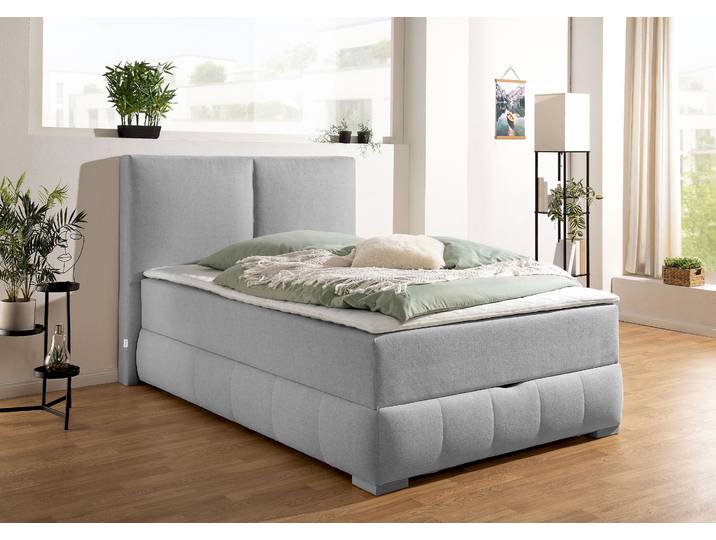 Boxbett, Grau, 150x213 cm, Holzwerkstoff, Bettkasten, Klassisch, Otto