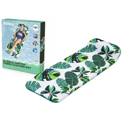 Aufblasbare Schwimmmatte für Pools, weißes Palmenblattmotiv, 43731