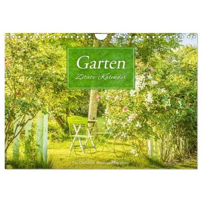 Garten-Zitate-Kalender (Wandkalender 2027 DIN A4 quer), CALVENDO Monatskalender