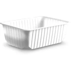 Rechteckschale (PP) weiß 186 x 133 mm 1000ml