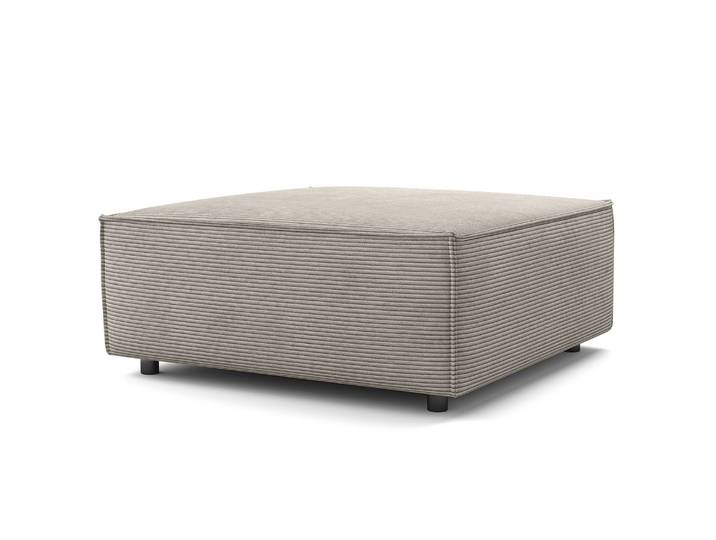 Polsterhocker quadratisch 98 x 40 x 97cm Grau/Graubraun Cordstoff Scilla: Graubraun