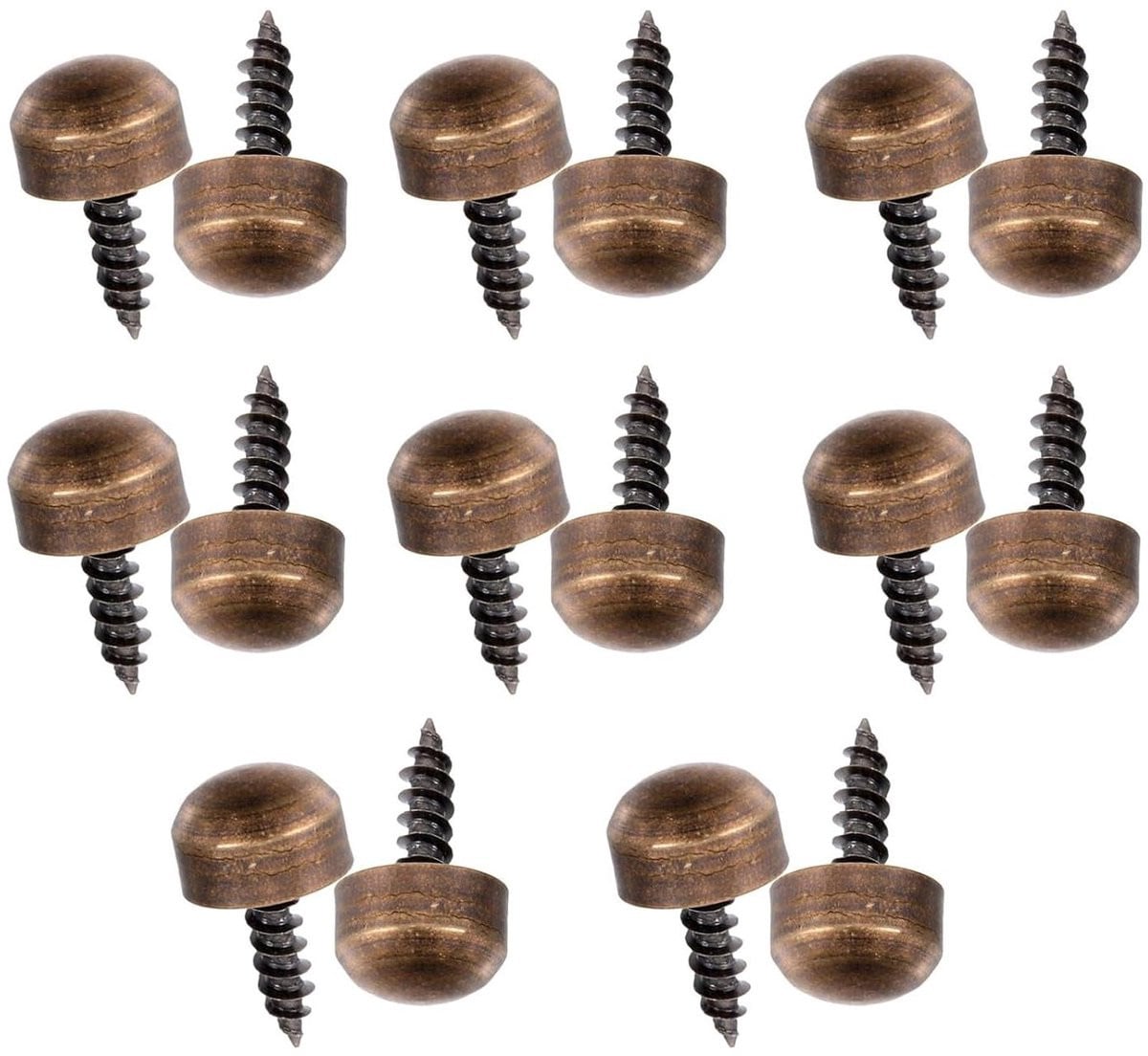 Schroefkappen Set Lichtbruin - 16 Stuks Decoratieve Doppen met Spiegelend Effect voor Meubels