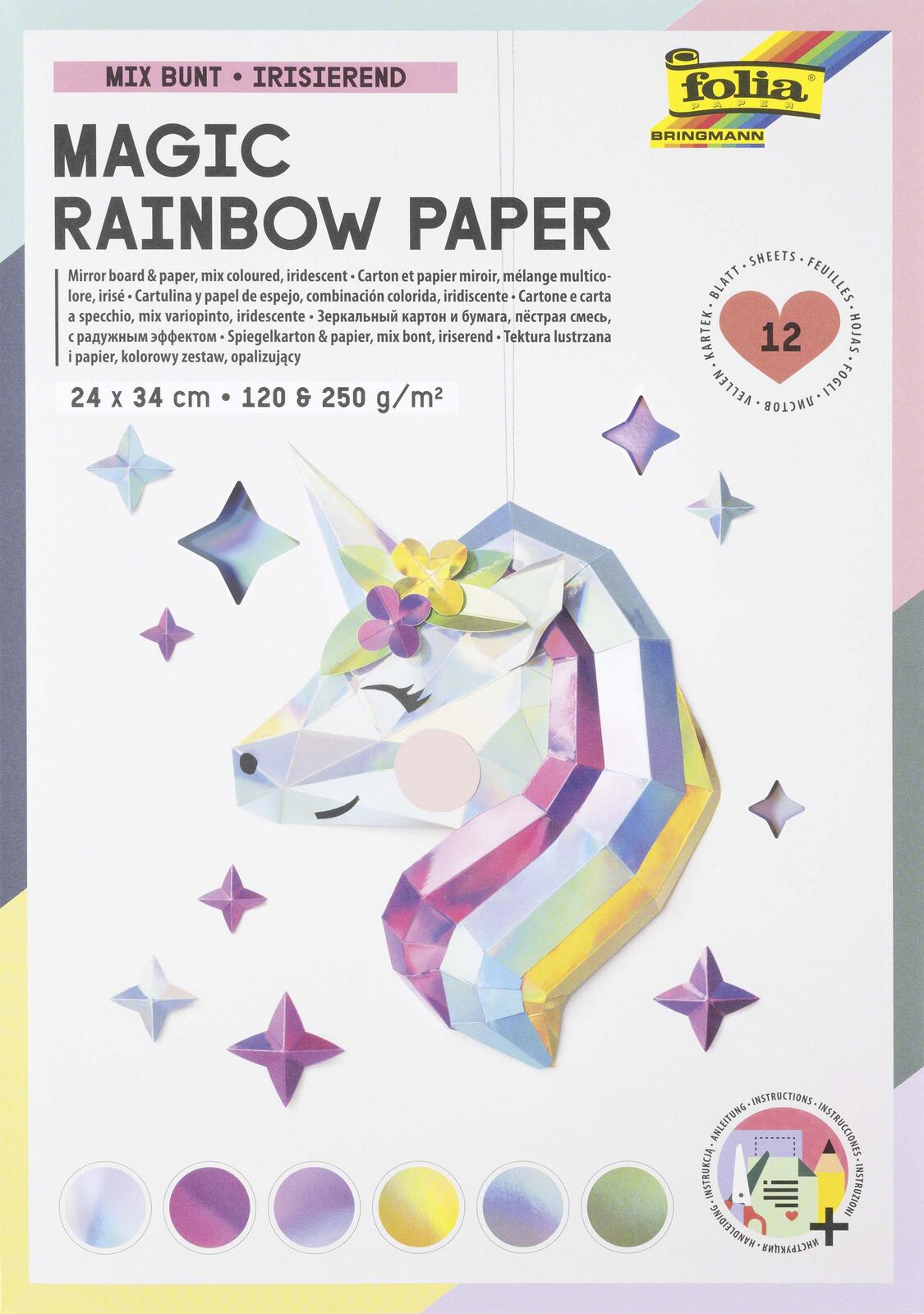 folia Tonpapier farbsortiert 12049