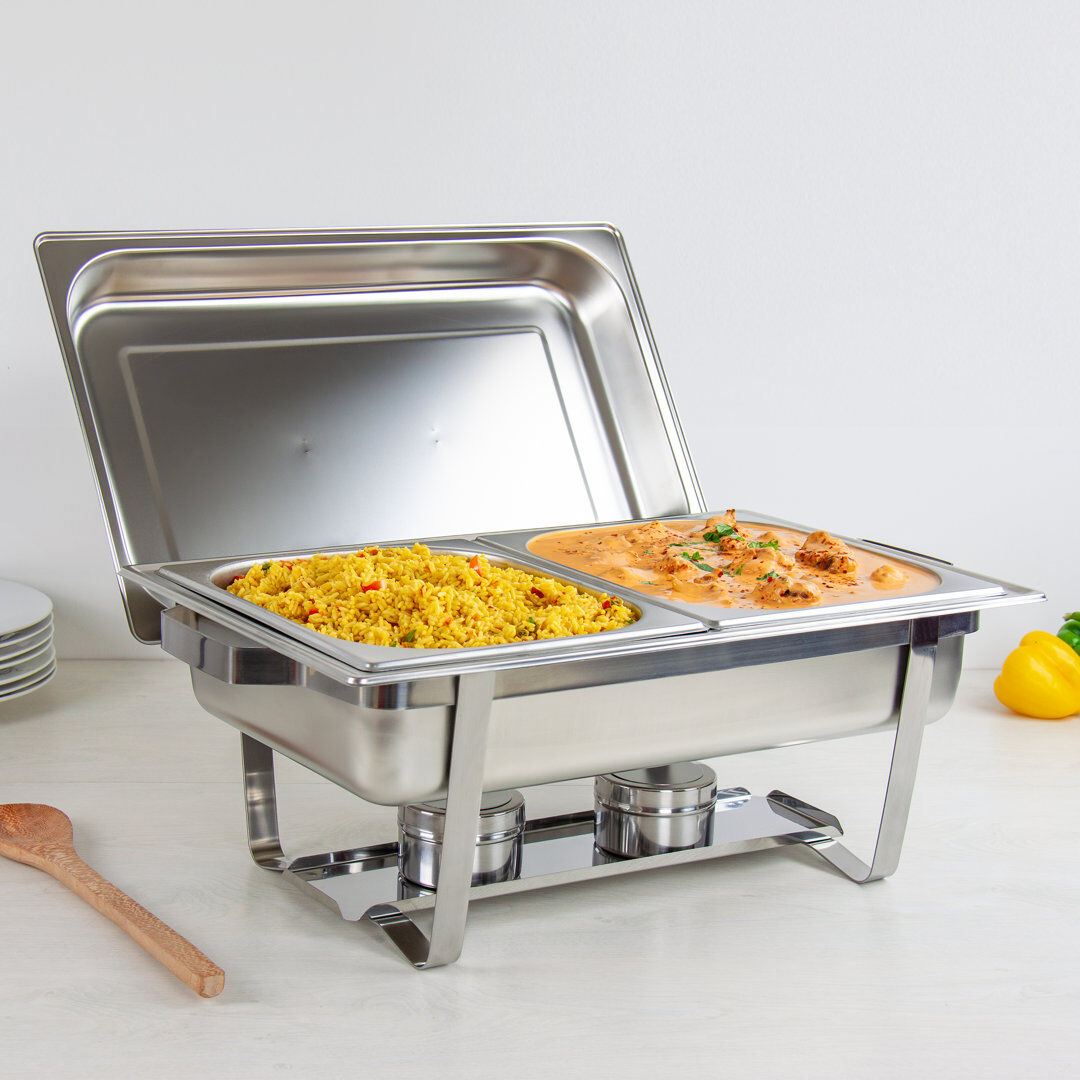 SQ Professional Stainless Steel Chafing Dish 13.5 L 32cm H X 36cm D