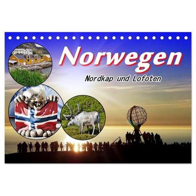 Norwegen Nordkap und Lofoten (Tischkalender 2027 DIN A5 quer), CALVENDO Monatskalender