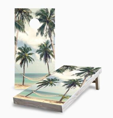 Skip's Garage Hammock on the Beach Cornhole Boards