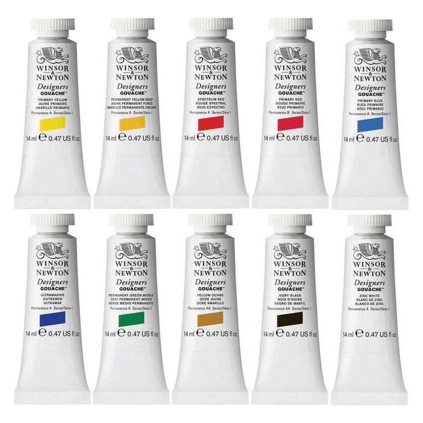 Winsor & Newton Designers Gouache intro set 10x14ml row (14 ml) (0690173)