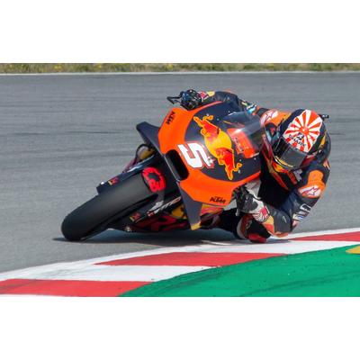 Fototapete PAPERMOON "BARCELONA MOTOGP-JOHANN ZARCO 500 CMÃ‚³ MOTORRAD WM XXL", bunt, B:3,5m L:2,6m, Vlies, Tapeten