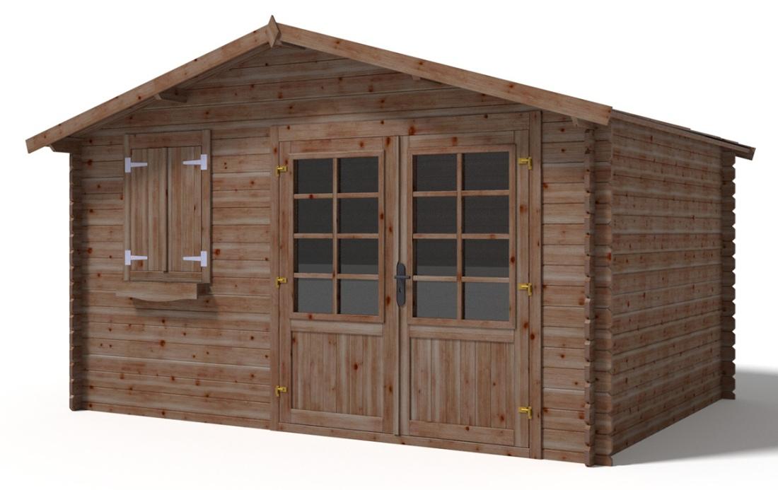 Gartenhaus, Gerätehaus 12m2 - 4x3m - 28mm - Imprägniert