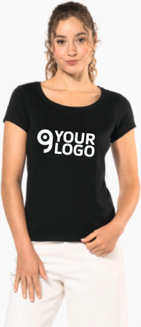 T-shirt donna manivhe corte scollo a barchetta Personalizzate o neutre Kariban