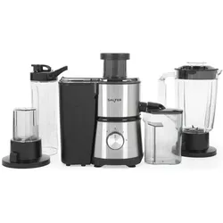 Salter EK4294FVDE 4 in 1 Saft- und Mixgerät, Entsafter, Schwarz, Silber