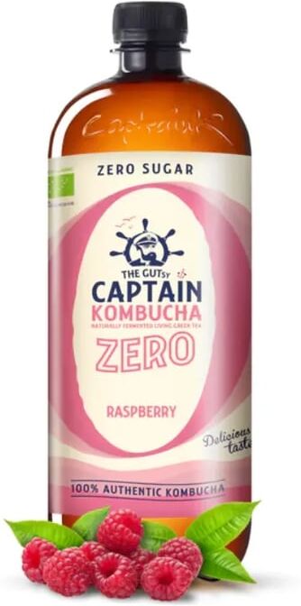 Captain Kombucha Chá Kombucha Bio-Zero Raspberry 1000 ml Framboesa