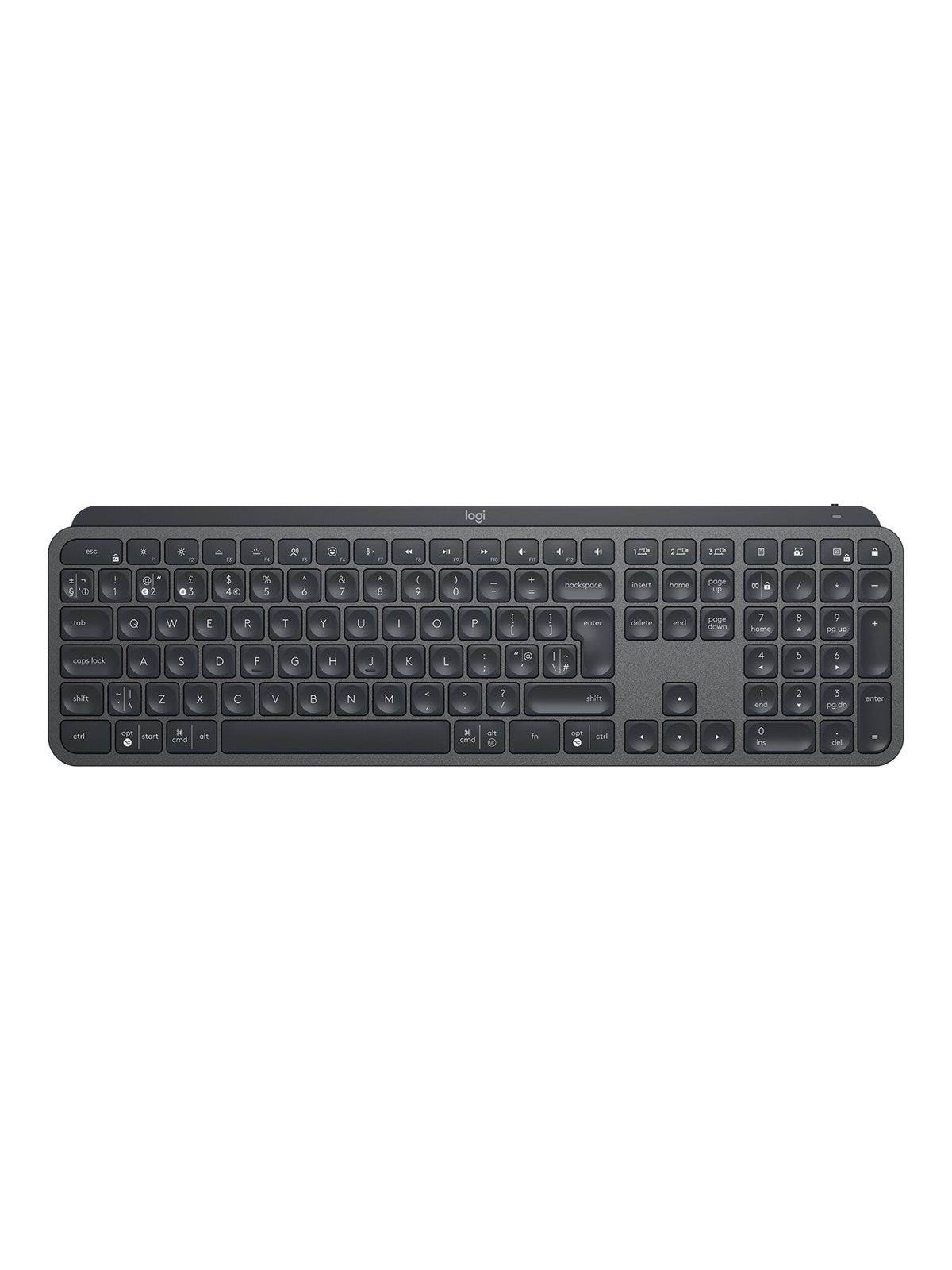 Logitech MX Keys - keyboard - QWERTY - Italian - graphite Input Device - Tastatur - Italienisch - Schwarz