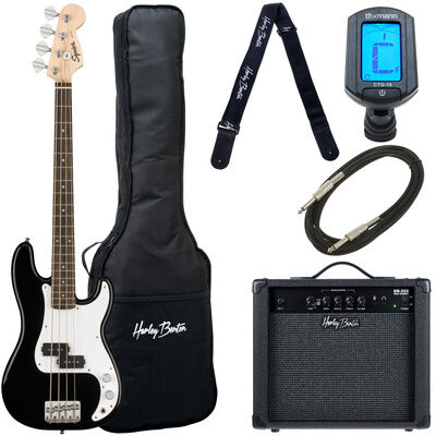 Squier Mini P Bass Black Set Noir