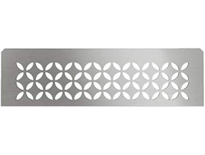 Schluter Systems Rechteckiges Nischenregal-N – Blumen-Design – gebürsteter Edelstahl (SNS1D5EB) – Kerdi-Line Duschzubehör