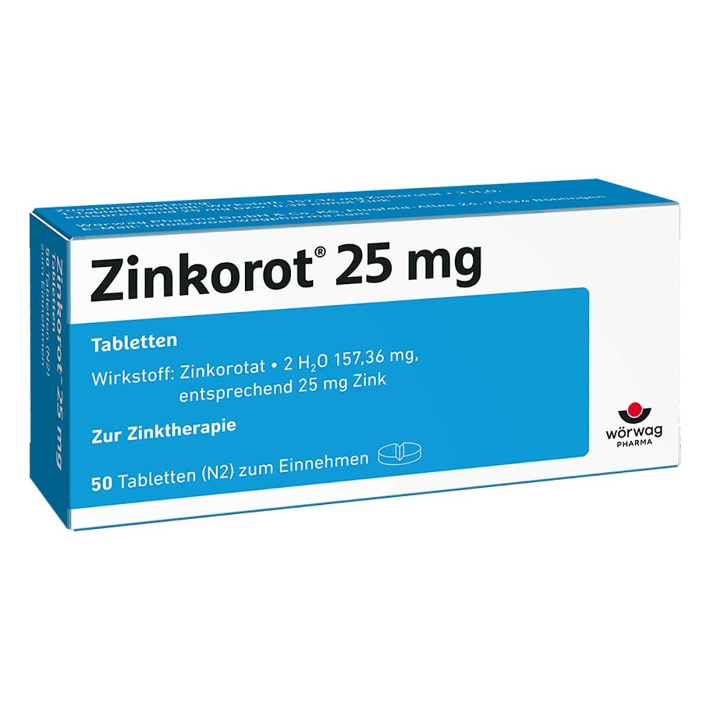 Wörwag Pharma GmbH & Co. KG Zinkorot 25 Mg Zink Tabletten 18082895