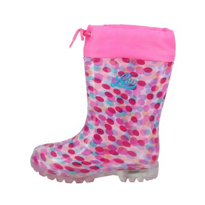 Gummistiefel LICO "Stiefel Power Blinky", Mädchen, Gr. 29, Textil, rosa, Synthetik, Schuhe Gummistiefel