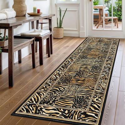 Garvee Leopard Zebra Print Modern Animal Print Washable Area Rug
