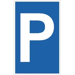 Schild Parkplatzschild - Symbol "P", Alu, 250x400 mm