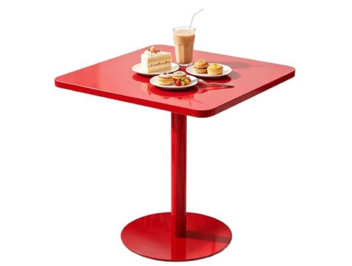 Moderner Getränke-Couchtisch Bartisch 48/60/70cm Outdoor-Bistro-Pub-Tisch Kleine Beistelltische aus Stahl für Restaurant, Milchtee, Café, Terrasse, Küche, Esstische(48x48x72cm)