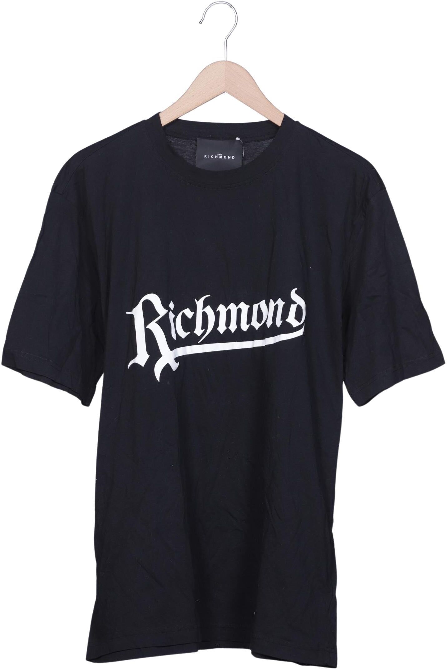 John Richmond Herren T-Shirt, Schwarz, Gr. 3Xl, Baumwolle - Second Hand
