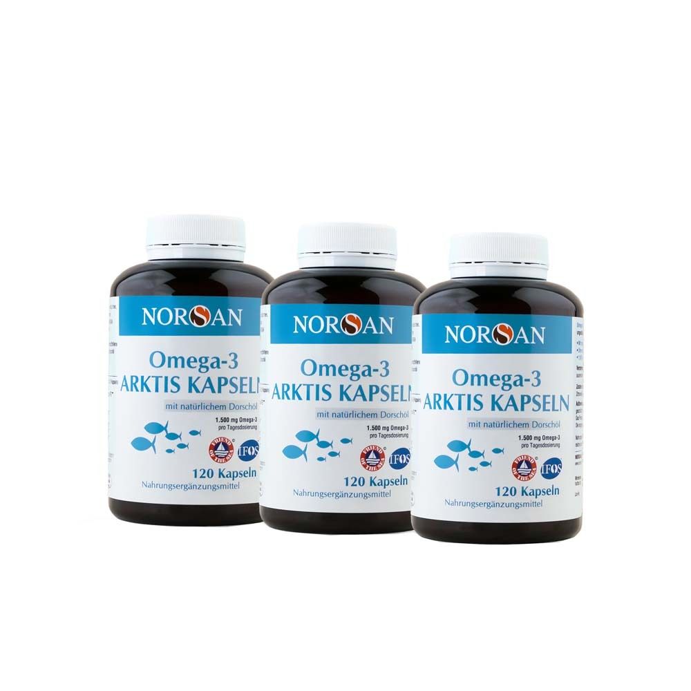 3x Norsan Omega-3 Arktis Kapseln 3x120 St