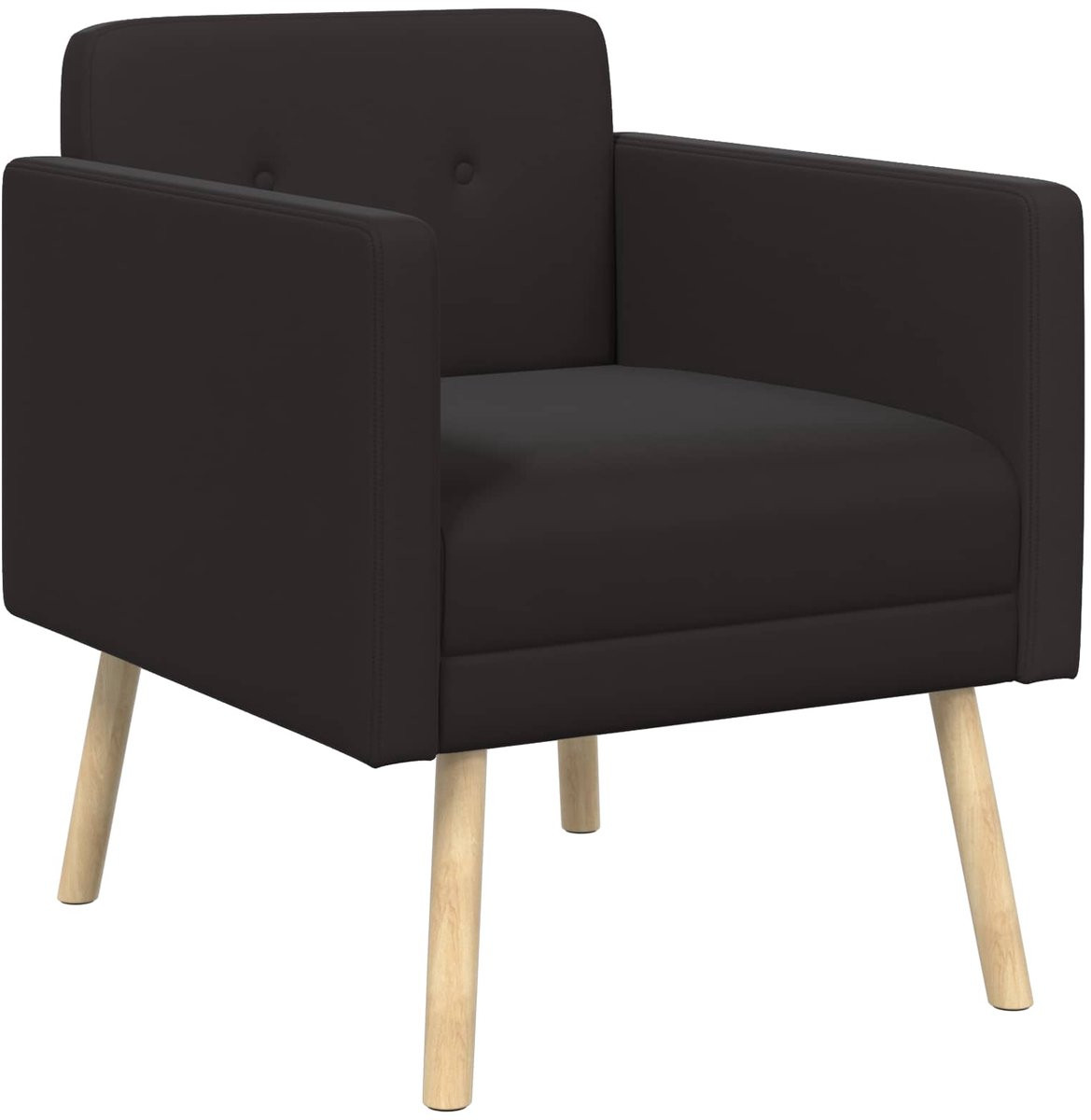 vidaXL Accentstoel - Zwart - Fluweel - Modern Lounge Model