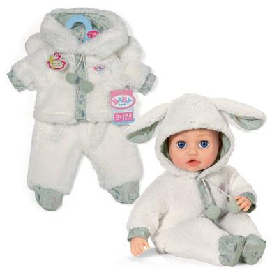 Zapf Creation BABY born Puppenkleidung Schaf Outfit weiß 43cm