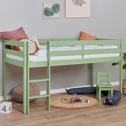 Hochbett ECO COMFORT Grün ca. 90x200 cm