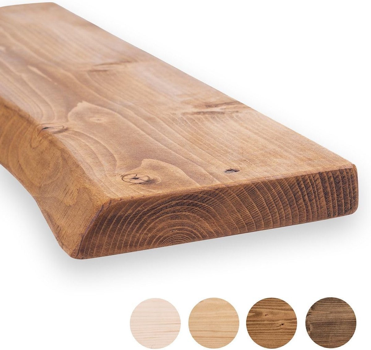 Rustieke houten wandplank met levendige rand