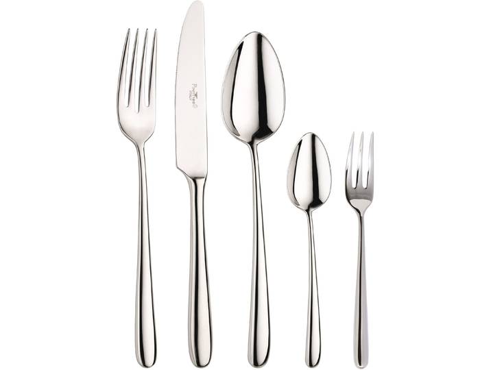 Besteck-Set PINTINOX Bramante , silber (edelstahlfarben), 30 Stk., Edelstahl 18/10, Essbesteck-Sets, Geschmiedet, Made in Italy