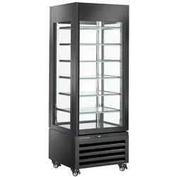 Diamond Vitrine "FULL verglast" 440 Lt., 6 Glasstufen, statisch - ICE CREAM - SCHWARZ (MAX/507-SB)