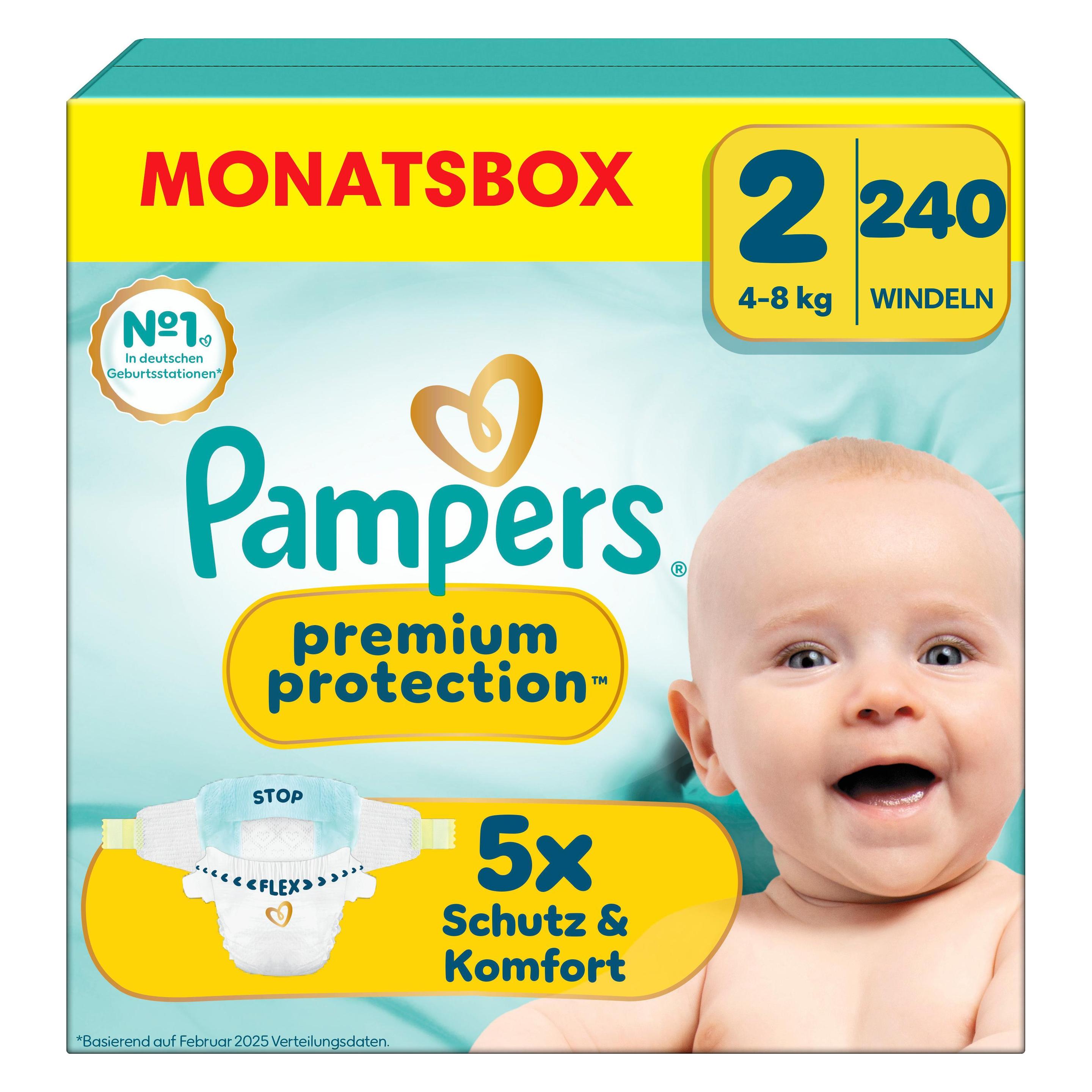 Pampers Premium Protection (Gr. 2, Monatsbox, 240 Stk.) (8006540705544)