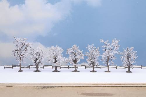 NOCH 25075 Baumpackung Winterbäume 80 bis 100mm Schnee-Weiß 7St.