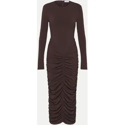 Kleid Johanna mit Raffung Braun 42