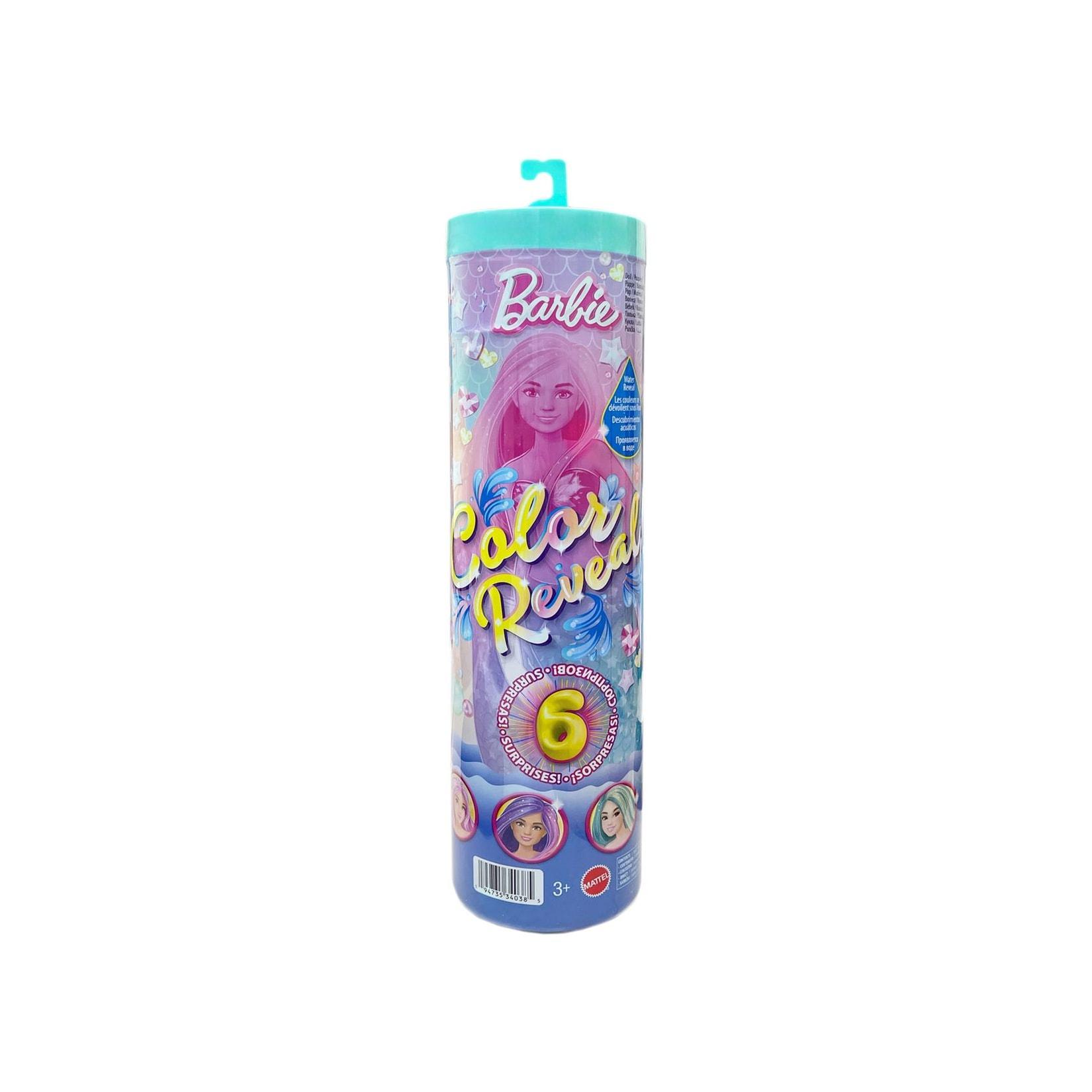 Mattel JFV58 sort. - Barbie - Color Reveal - Meerjungfrau Puppe mit Accessoires und 4 Überraschungen, verschiedene Modelle