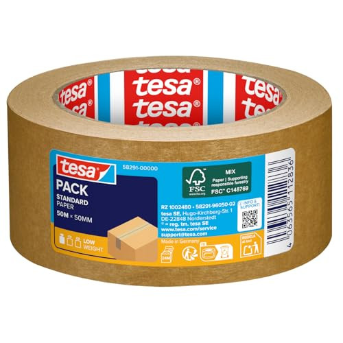 tesapack STANDARD PAPER Bruine papieren verpakkingstape 50 mm x 50 m