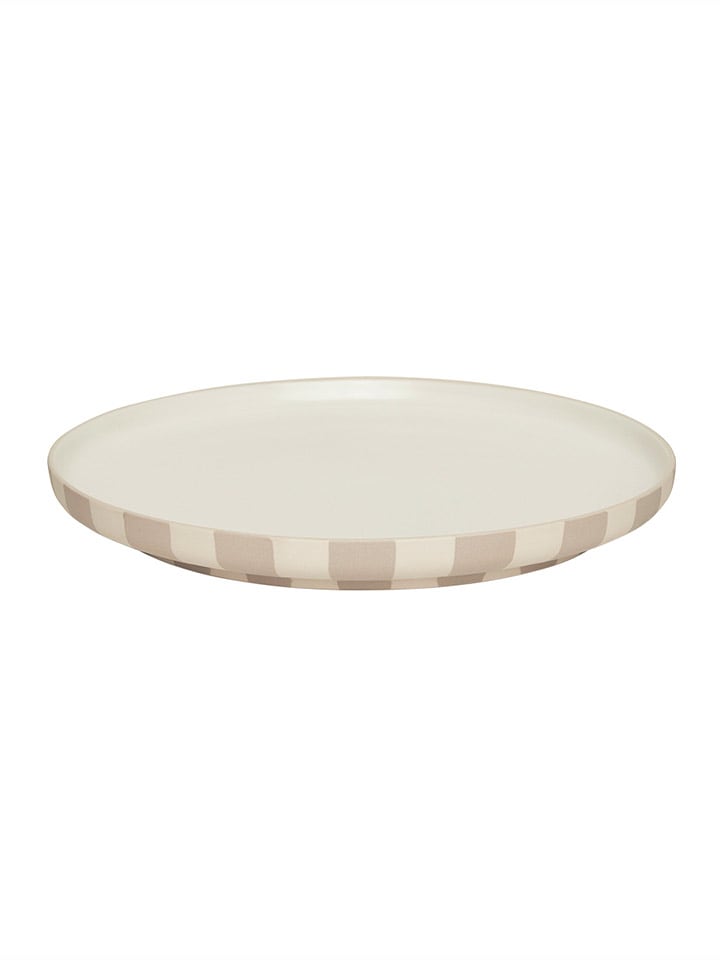 OYOY living design Speiseteller ''Toppu'' in Weiß/ Grau - Ø 26,5 cm - onesize