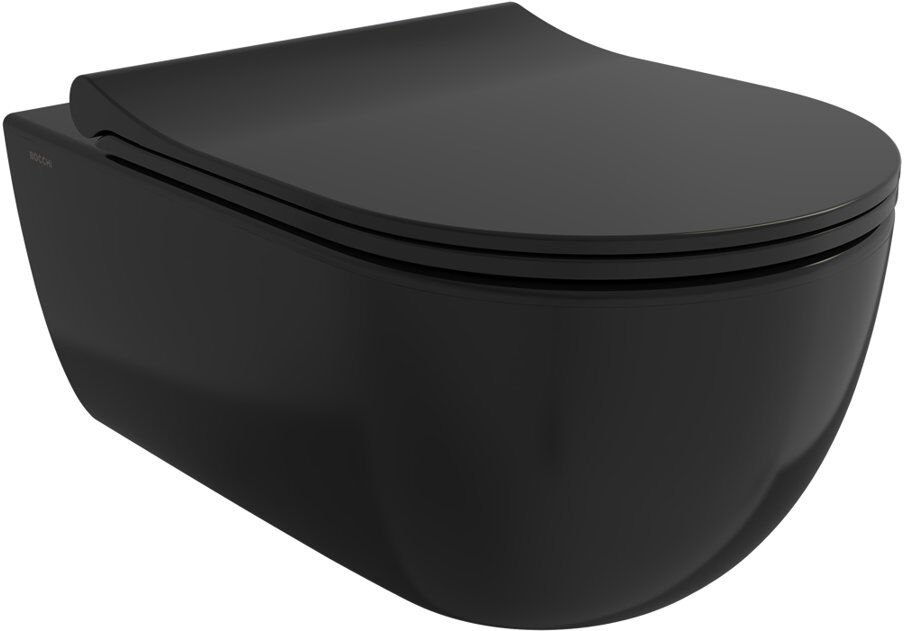 Bocchi Venezia Rimless Wall Hung Toilet 54cm Matte Black 33mm H