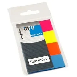 INFO Kunststoffmarker in 4 Farben. 40 Blatt pro Farbe. Größe 50x20mm.